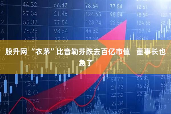 股升网 “衣茅”比音勒芬跌去百亿市值   董事长也急了