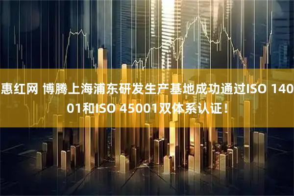 惠红网 博腾上海浦东研发生产基地成功通过ISO 14001和ISO 45001双体系认证！