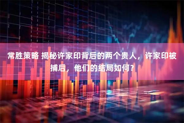常胜策略 揭秘许家印背后的两个贵人，许家印被捕后，他们的结局如何？